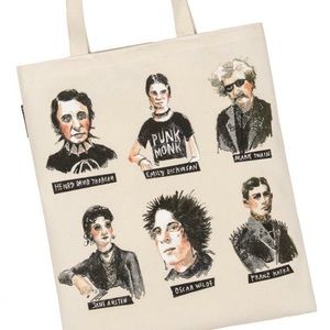 Out of Print Punk Rock Authors Tote Bag